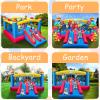 Big Inflatable Bounce House for Party,18.7ft x 13ft,Double Slide,Double Basketball Hoop,Fun Central Obstacle,Throw Ball Game,Reinforced PVC Bounce Floor,Jumping Bouncy Castle Holds 6 Kids view 3