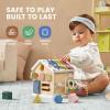 Tiny Land 9-in-1 Wooden Activity Cube, Montessori Baby Activity Center for 1+ Year Old, Educational Toy for Toddlers, Ideal Gift for Boys and Girls (Morandi) view 2
