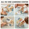 Tiny Land 9-in-1 Wooden Activity Cube, Montessori Baby Activity Center for 1+ Year Old, Educational Toy for Toddlers, Ideal Gift for Boys and Girls (Morandi) view 4