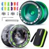 MAGICYOYO K3 Aurora-p Yoyo 2 Pack Set - Responsive & Unresponsive Dual Mode for Kids/Adults, Professional Fingerspin Trick Yoyo, Includes 12 Yo-yo Strings, Bearing Tools & Case view 1