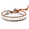 ZYIBPMSJKQCFK 6mm Natural Stone Beaded Heart-Shaped Turquoises Leather Cord Bracelet For Women Men,green,17-21cm view 4