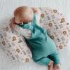 African Safari Animals Baby Nursing Pillow Covers for Boy Girl Lion Elephant Giraffe Hippo Star Leaf Nursery Slipcovers for Breastfeeding Pillows Jungle Animal Soft Stretchy Cover for Newborn Infant view 2