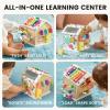 Tiny Land 9-in-1 Wooden Activity Cube, Montessori Baby Activity Center for 1+ Year Old, Educational Toy for Toddlers, Ideal Gift for Girls and Boys (Rainbow) view 4