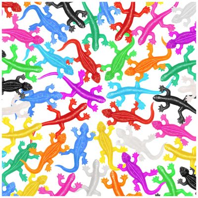 60Pcs Stretchy Lizard, 12 Colors Goodie Bag Stuffers for Halloween Party, Lizard Toys for Teenagers to Funny, Rubber Lizards Toy for Parody Filler