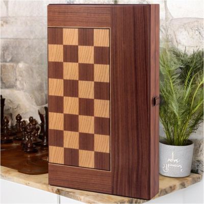 19" inch Gorgeous Backgammon Sets for Adults 100% Handmade Wood Art Wooden Board Game Set | Solid Rosewood Gift for Him, Dad, Anniversary