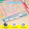BaoBaJiu 18.5IN Mahjong Racks-Mahjong Racks with Pushers 3 in 1 Functional Design-Acrylic Transparent Mahjong Accessories-Suitable for Party/Mahjong Accessories (Pink*4) view 4
