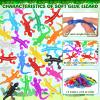 120Pcs Stretchy Lizard, 12 Colors Goodie Bag Stuffers for Halloween Party, Lizard Toys for Kids Rubber Lizards Toys for Parody Filler view 2