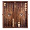 19.7" inch Luxury Backgammon Set for Adults Handmade Solid Wood Art Wooden Board Game Set | Gift for Husband, Dad, Xmas view 2