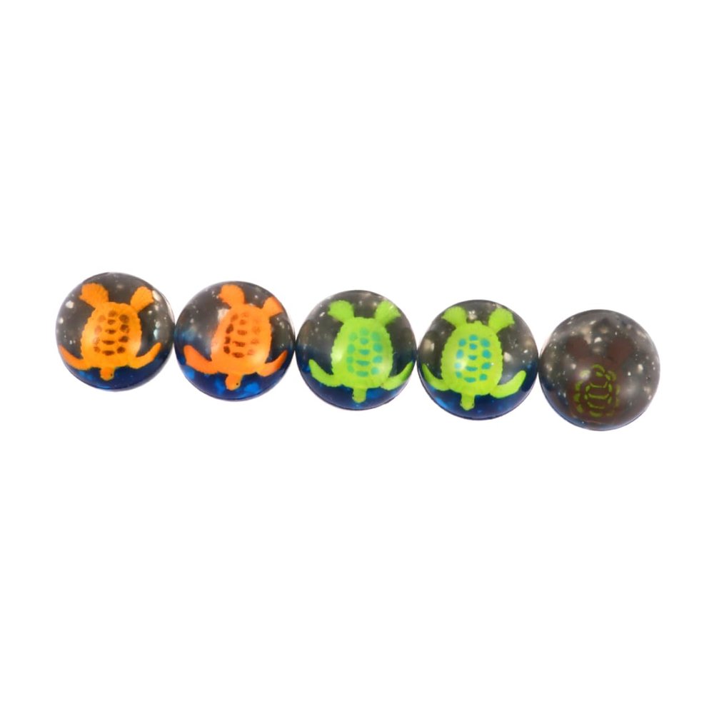 OFFIGAM 5pcs Sea Turtle Bouncy Ball Rubber Jumping Toy Boys and Girls Cognitive Ball Toy Soft Party Birthday