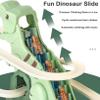 Dinosaur Climbing Slide Music Toy, Electric Dinosaur Climbing Stairs Toys, 2025 New Dinosaurs Climbing Slides Toys, Electric Race Track Game Fun Slide Roller Coaster with 5 Mini Dinosaurs (3Pcs) view 2