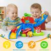 Toddler Toys Gifts for 1 2 Year Old Kids, Educational Dinosaur Slide Toy with 4 Cars for 12-18 Months Baby, First Birthday Chirstmas Gifts for Aged 1-3 Year Old, Push Car Track Toy for Boys Girls view 3