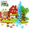 120PCS Magnetic Blocks Set Features Dual Themes: Stone House and Forest. Magnetic Tiles Roads Engineering Vehicle Set. view 2