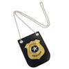 ADUGEI Police Badge with Chain and Belt Clip for Police Pretend Play, Detective Role-Play Cop Dress Up Accessory (Bronze) view 1