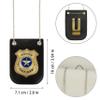 ADUGEI Police Badge with Chain and Belt Clip for Police Pretend Play, Detective Role-Play Cop Dress Up Accessory (Bronze) view 2