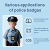 ADUGEI Police Badge with Chain and Belt Clip for Police Pretend Play, Detective Role-Play Cop Dress Up Accessory (Bronze) view 3