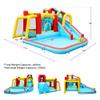 7-in-1 Inflatable Water Park with Slide, Splash Pool & Climbing Wall  Kids Outdoor Bounce House with Basketball, Water Gun, Backyard Play Center view 2