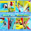 7-in-1 Inflatable Water Park with Slide, Splash Pool & Climbing Wall  Kids Outdoor Bounce House with Basketball, Water Gun, Backyard Play Center view 3