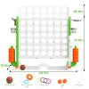 Glaf Giant 4-in-a-Row Game Outdoor Yard Jumbo 4-to-Score for Kids Adults and Family Adjustable Height Toy Set Floor Board Games Play with 42 Jumbo Rings Golf Basketball and Ring Toss (Green) view 2