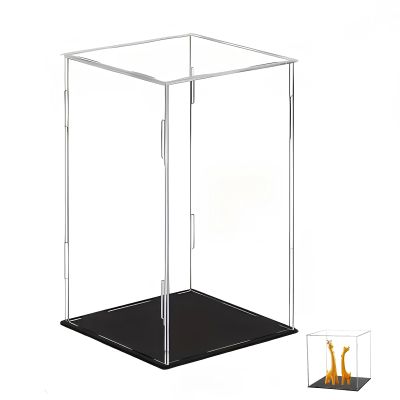 Acrylic Clear Assemble Display Case, 20x45x20cm/8x18x8in, Dustproof Protection Cube Collectibles Show Box Figures Doll Display Bag Organizer