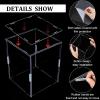 Acrylic Clear Assemble Display Case, 20x45x20cm/8x18x8in, Dustproof Protection Cube Collectibles Show Box Figures Doll Display Bag Organizer view 3