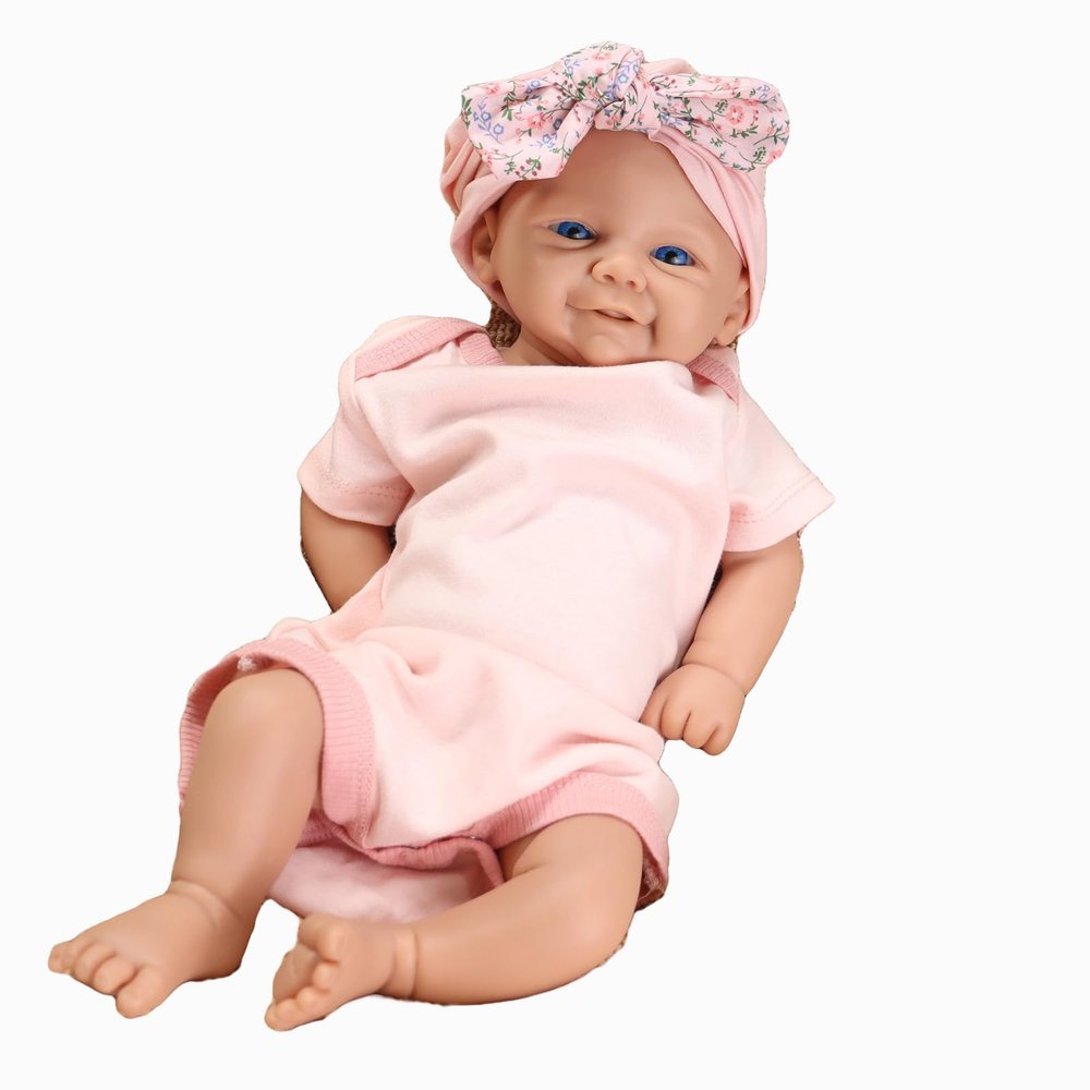 17-Inch Unpainted Full Body Platinum Silicone Reborn Baby Girl Doll  Blank DIY Kit with Soft Touch, Anatomically Correct, Ideal for Artists and Collectors
