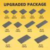 Noorastars 150 Pieces Small Base Plate Sets, Classic Flat Pieces for Moc Building, 12 Size DIY Building Boards - Compatible with All Major Brands, Dark Grey view 2