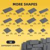 Noorastars 150 Pieces Small Base Plate Sets, Classic Flat Pieces for Moc Building, 12 Size DIY Building Boards - Compatible with All Major Brands, Dark Grey view 3