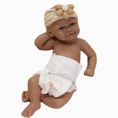 17-Inch Unpainted Full Body Platinum Silicone Reborn Baby Girl Doll  Blank DIY Kit with Soft Touch, Anatomically Correct, Ideal for Artists and Collectors