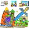 150PCS Magnetic Blocks - Build Mine Magnet World Kids Building Blocks with Magnet Board for 3 4 5 6 7 8 9 10 Year Old Boys & Girls Magnetic Tiles STEM Sensory Outdoor Toys for Kids Ages 4-8 5-7 view 1