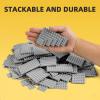 Noorastars 150 Pieces Small Base Plate Sets, Classic Flat Pieces for Moc Building, 12 Size DIY Building Boards - Compatible with All Major Brands, Light Grey view 4