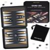 Iron & Glory Magnetic Travel Backgammon Set Durable Tin Case with Secure Magnetic Pieces, Compact & Portable Board Game for Family Strategy Game with Carry Pouch Easy On-the-Go Fun, Ideal Novelty Gift view 1