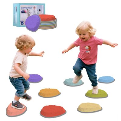 Stepping Stones for Kids, 8 PCS Balance Stepping Stones for Toddlers, Non-Slip Obstacle Course Sensory Toys Indoor Outdoor, Balance River Toys for Birthday, Children's Day and Christmas Gift