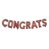 16 inch multicolor Congrats Letters Banner Gold Graduation Party Decorations Supplies (CONGRATS Chocolate) view 1