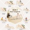 BIERUM Pikler Triangle Set 8 in 1 with Seesaw Design, Montessori Foldable Toddler Climbing Toys with Ramp, Wooden Pickler Climbing Set, Indoor Baby Climbing Gym, Natural view 4