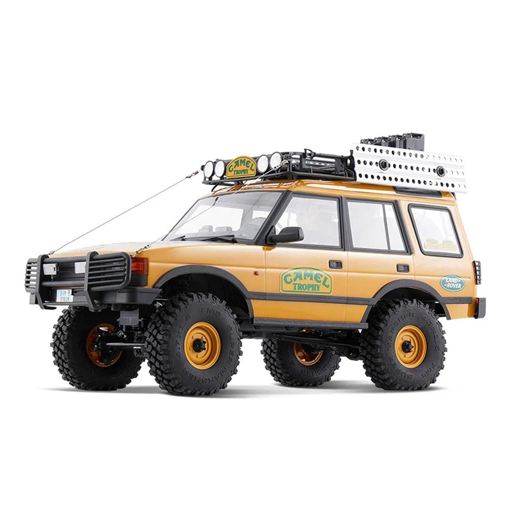 FMS 1/10 RC Crawler, FCX10 Land Rover Family Licensed RC Truck RS Version, 4WD Off-Road RC Rock Crawler 2.4Ghz RC Car Model for Adults Gifts (Discovery)