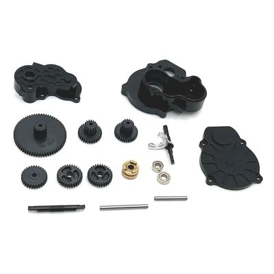 for 1/24 for FMS FCX24 FCX18 K5 Rc Car Upgrade Metal Transmission Gearbox Assembly(Black)