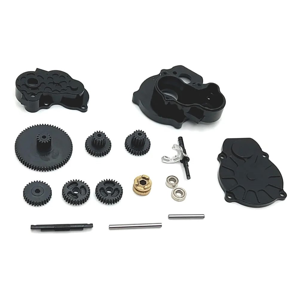 for 1/24 for FMS FCX24 FCX18 K5 Rc Car Upgrade Metal Transmission Gearbox Assembly(Black)