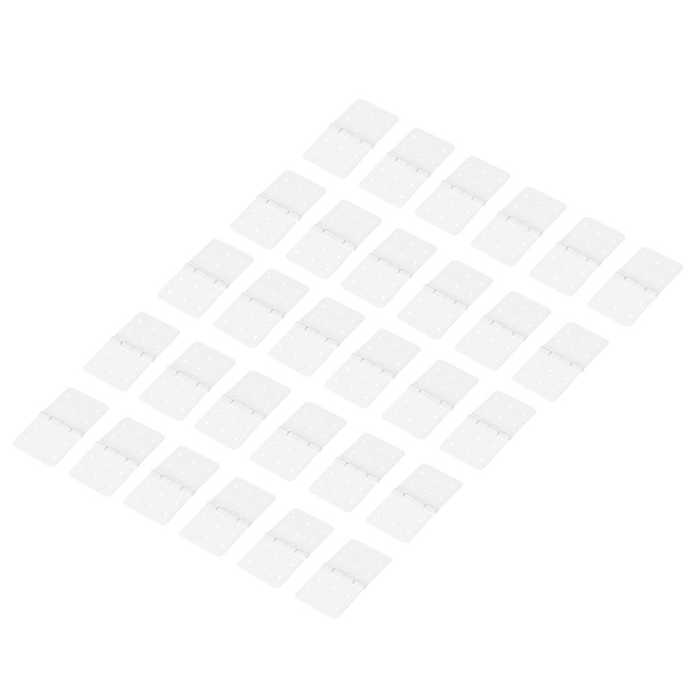 MECCANIXITY 70Pcs Small Pinned Nylon Plastic Hinges 1.4" x 0.8" RC Plane Parts for Wing Model Crafts Accessories