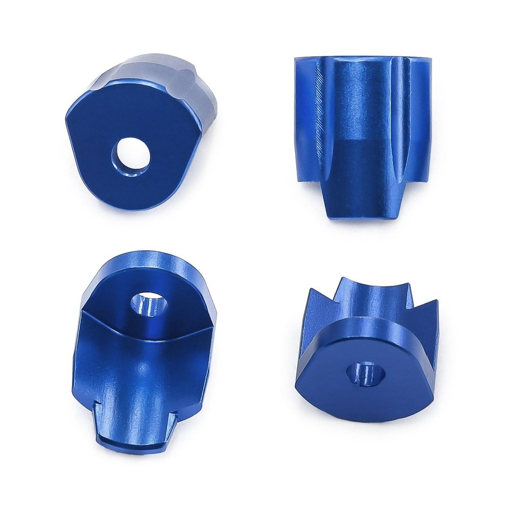 JOYSOG Aluminium Shock Cap Protector for Arrma 1/14 Mojave GROM/ 1/18 Typhon GROM/ 1/18 Granite GROM RC Anti-Collision Absorber Cap (Blue)