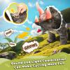 Twinkoo Dinosaur Ride On Toy Cars for Kids, Realistic Triceratops Push Car with Three Sound Effects,Sound and Light Effects PP Wheels for Indoor/Outdoor Play,Best Gift for Kids(Triceratops) view 3