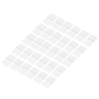 MECCANIXITY 70Pcs Small Pinned Nylon Plastic Hinges 1.1" x 0.6" RC Plane Parts for Wing Model Crafts Accessories