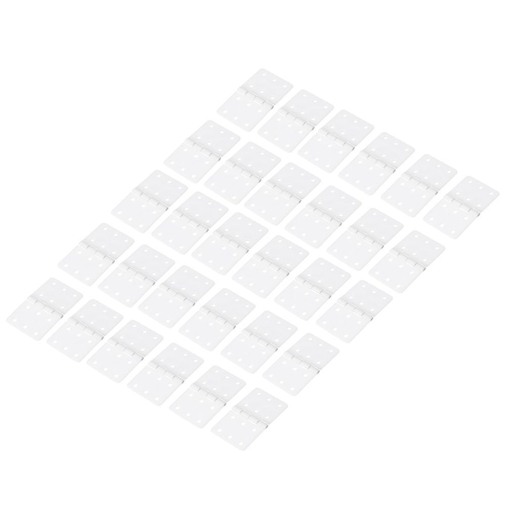 MECCANIXITY 70Pcs Small Pinned Nylon Plastic Hinges 1.1" x 0.6" RC Plane Parts for Wing Model Crafts Accessories