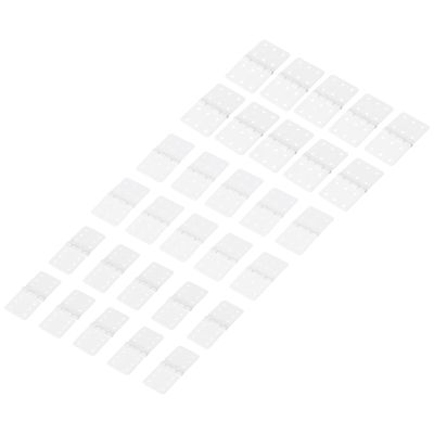 MECCANIXITY 30Pcs Small Pinned Nylon Plastic Hinges 3 Sizes RC Plane Parts for Wing Model Crafts Accessories