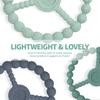 3 Pack Baby Teething Toys 3-6 Months, Silicone Ring Teethers for Babies 6-12 Months, Freezer Safe Chew Toy with Textured Grip for Boys Girls Teething Relief, Infant Easter Gift (Mint Green Blue) view 4