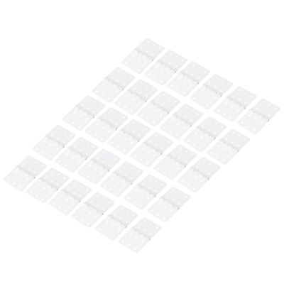 MECCANIXITY 30Pcs Small Pinned Nylon Plastic Hinges 1.1" x 0.6" RC Plane Parts for Wing Model Crafts Accessories