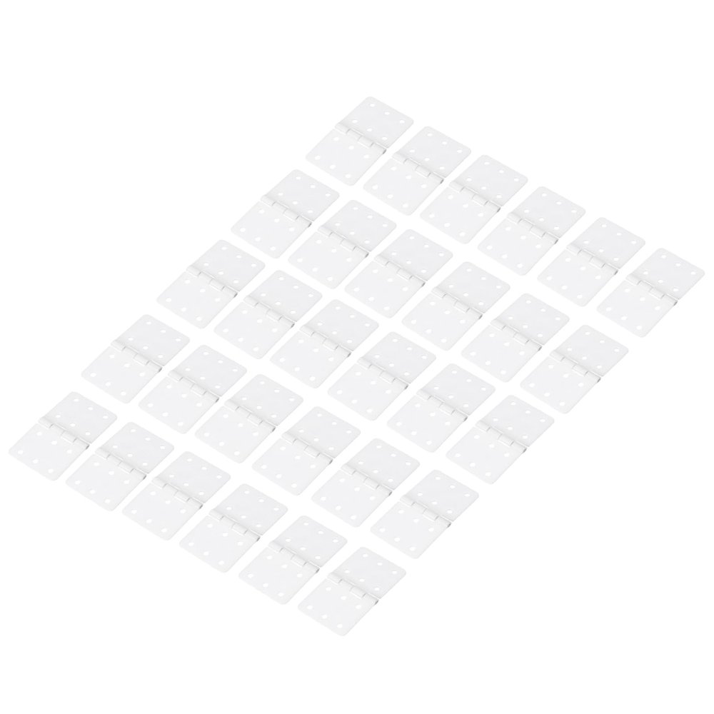 MECCANIXITY 30Pcs Small Pinned Nylon Plastic Hinges 1.1" x 0.6" RC Plane Parts for Wing Model Crafts Accessories