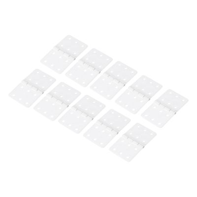 MECCANIXITY 10Pcs Small Pinned Nylon Plastic Hinges 1.1" x 0.6" RC Plane Parts for Wing Model Crafts Accessories