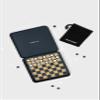 Iron & Glory Magnetic Travel Checkers Set Durable Tin Case with Secure Magnetic Pieces, Compact & Portable Board Game Family Strategy Game with Carry Pouch for Easy On-The-Go Fun, Ideal Novelty Gift view 3