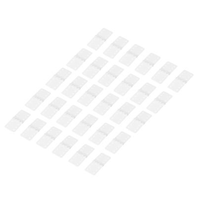 MECCANIXITY 70Pcs Small Pinned Nylon Plastic Hinges 1" x 0.5" RC Plane Parts for Wing Model Crafts Accessories