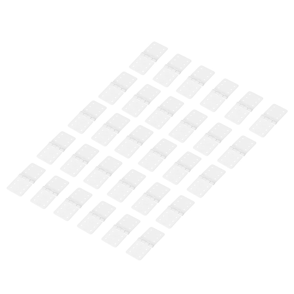 MECCANIXITY 70Pcs Small Pinned Nylon Plastic Hinges 1" x 0.5" RC Plane Parts for Wing Model Crafts Accessories